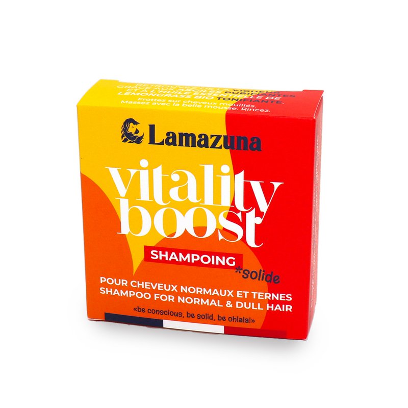 Solid shampoo for normal hair - Vitality Boost - White clay