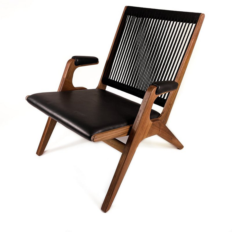 F-Krzesło, Orzech / Czarny / Czarny