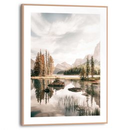 Quadro Cornice Slim Lago di Montagna 40x30