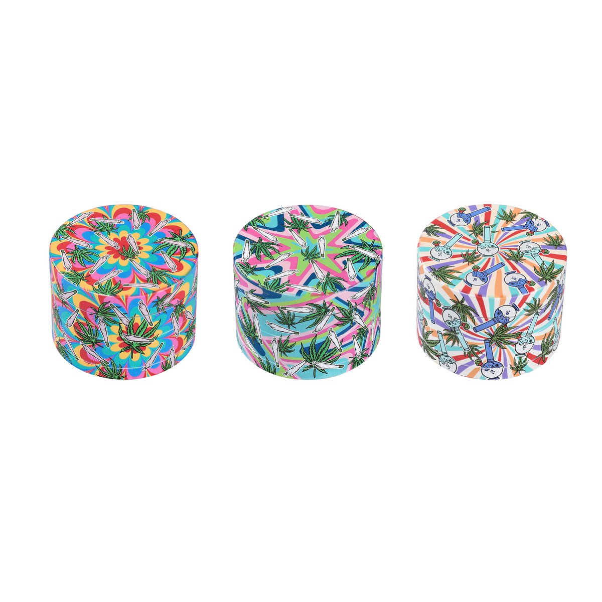 Display 6 pieces spice mills - Multicolored Leaves