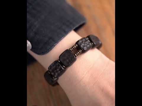 Black Sandal Wood Square Plate Bracelet