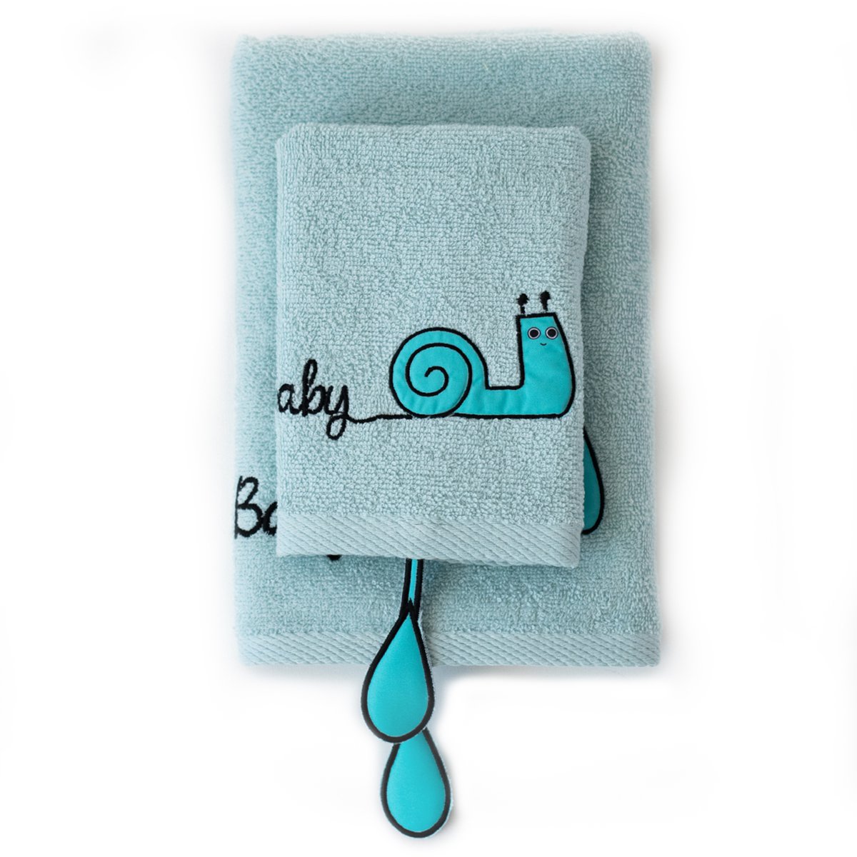 Milk & Moo Kinderhandtuch-Set mit 2 Sangaloz
