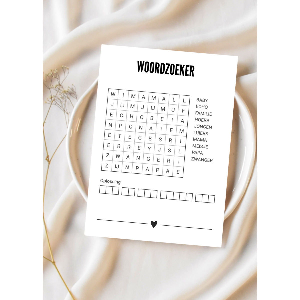 Cartolina A6 • Wordzoeker • Peter