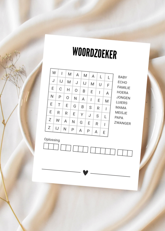 A6 Carte postale • Wordzoeker • Peter
