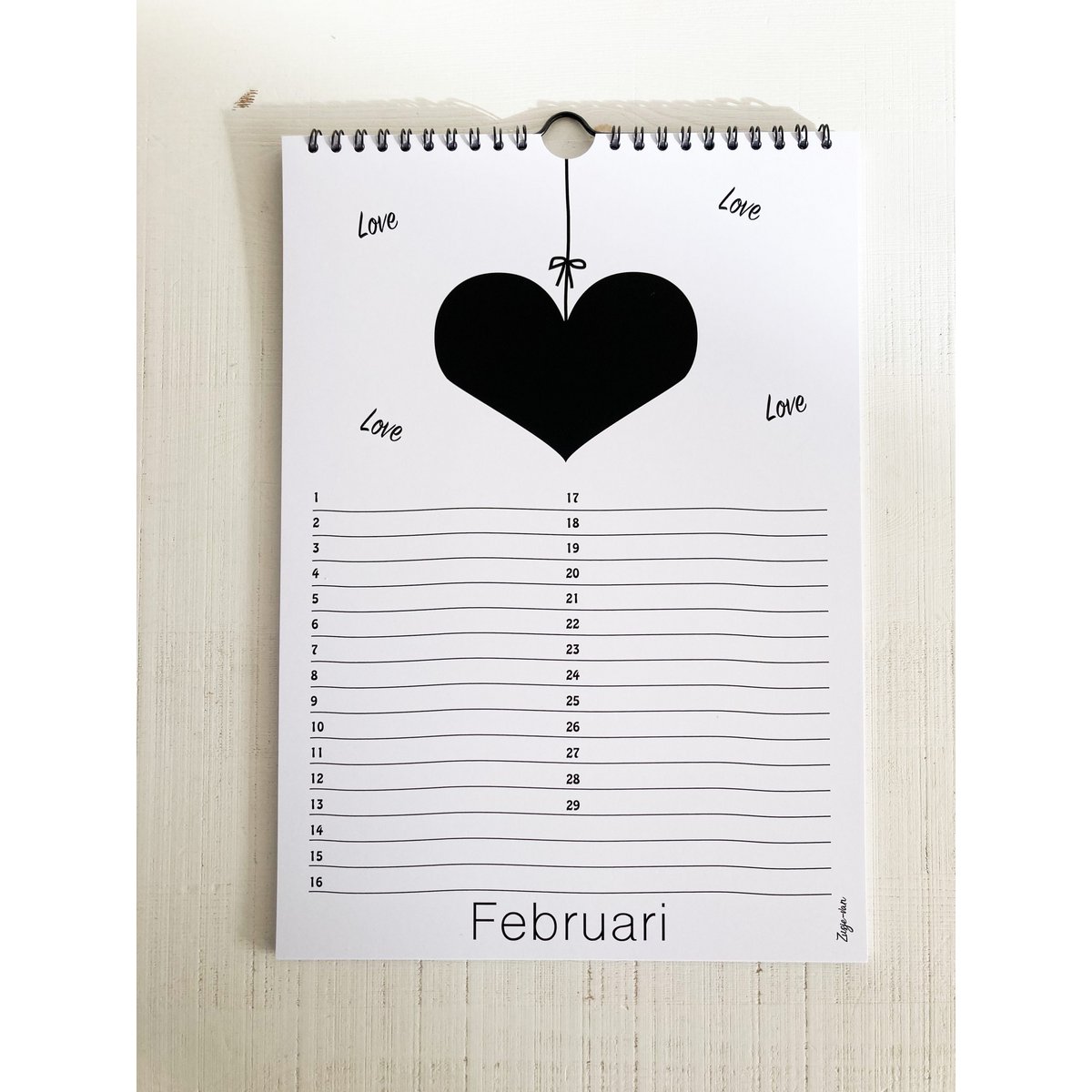 Classeur à anneaux calendrier anniversaire