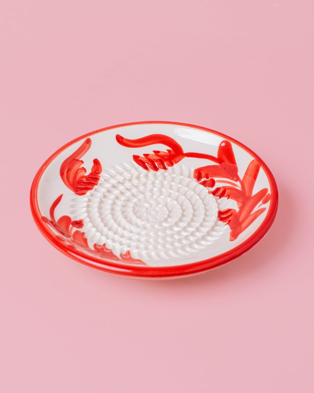 Ceramic Plate SMALL Garlic Grater / Seville