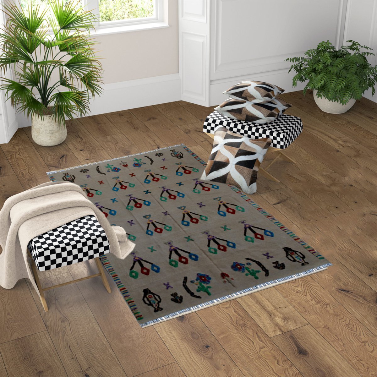 Alfombra Kilim Beige Turba Soumak