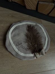 Pete hat - Beige with gold bow