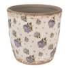 Bloempot Ø 16x16 cm Beige Blauw Keramiek Bloemen Bloempot Binnen