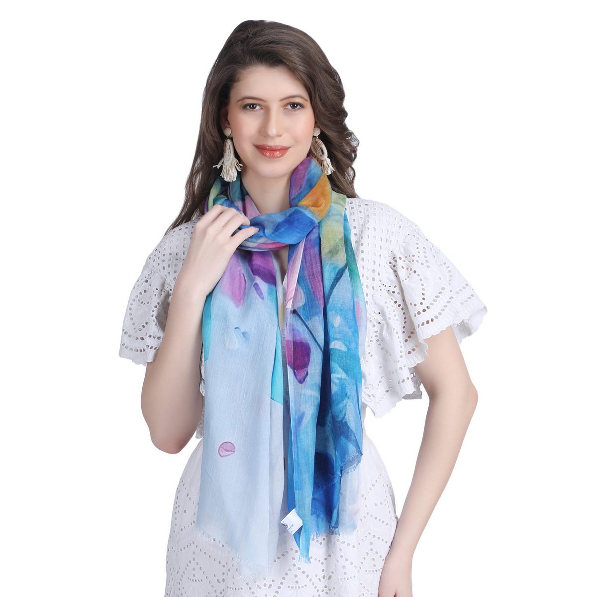 Silk scarf ladies gol