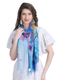 Silk scarf ladies gol