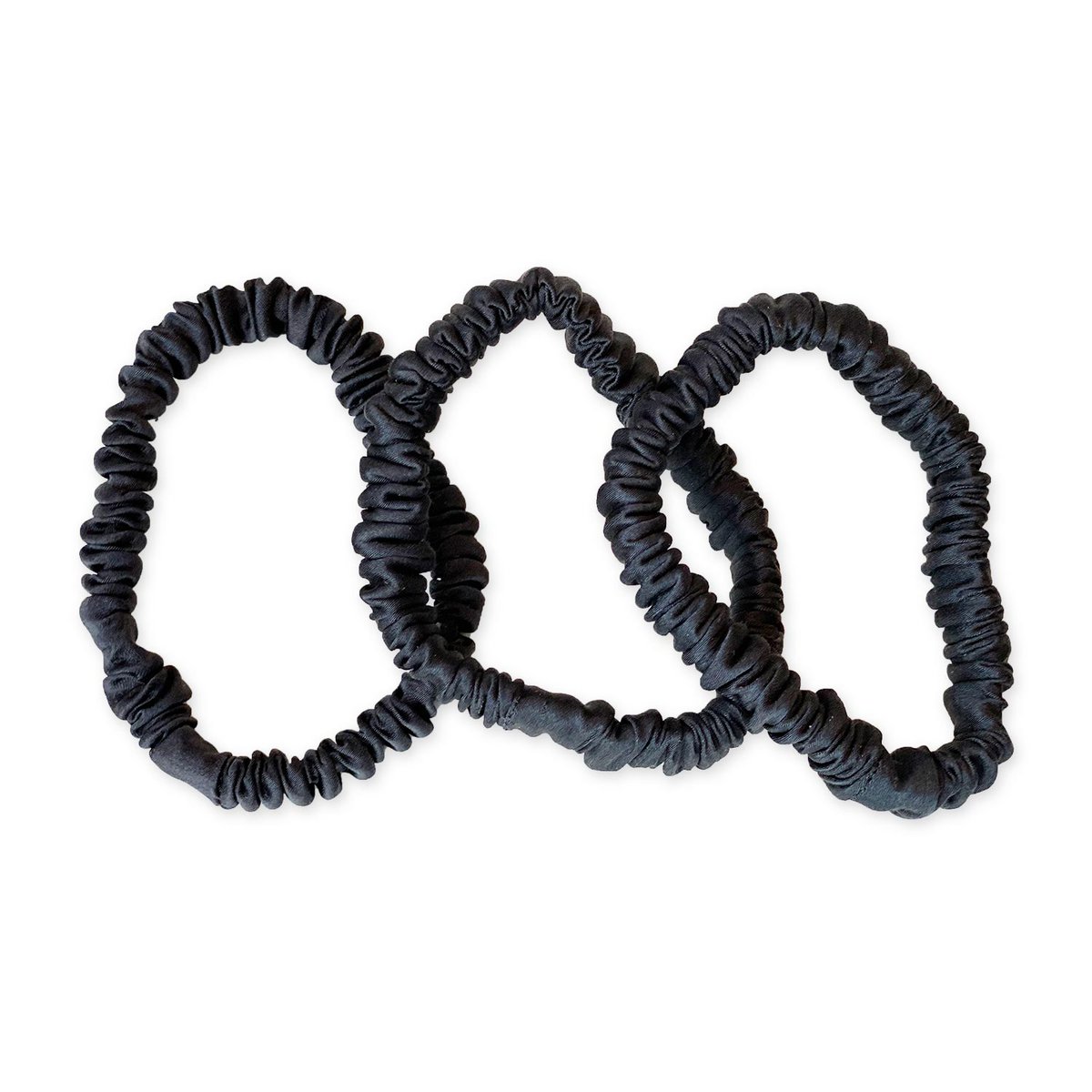 Set di elastici per capelli sottili color carbone