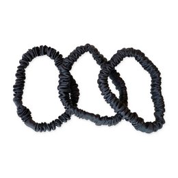 Charcoal Slim Hair Ties Set