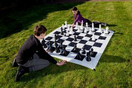 Scacchi da giardino XXL, campo da gioco circa 1,58 x 1,58 m