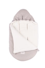 CAR SEAT SWADDLE ORGANIC FLEECE BEIGE MELANGE