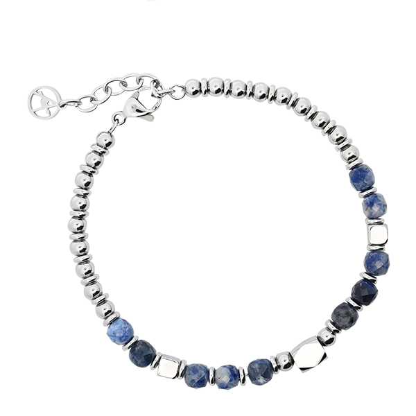 Men's Bracelet with Spheres and Stones