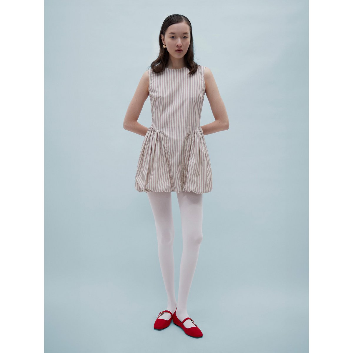 Snoep gestreepte mini-jurk