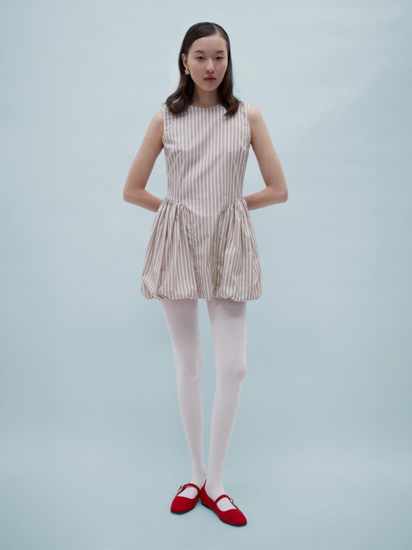 Snoep gestreepte mini-jurk