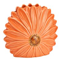 Vase flower shape made of ceramic, apricot (W/H/D) 17x16x7cm