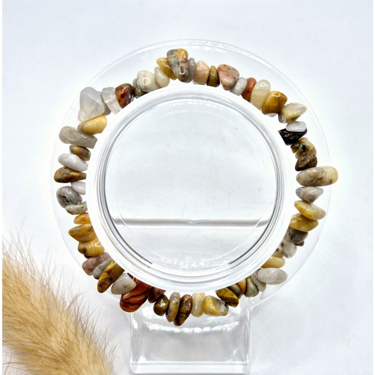 Kristallen Edelsteen armband Crazy Agaat - 19 cm