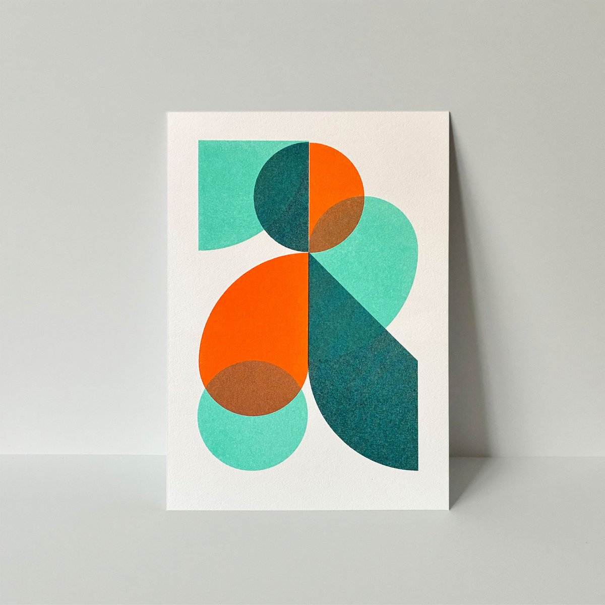 Riso postcard Big Mo, risography, DIN A6