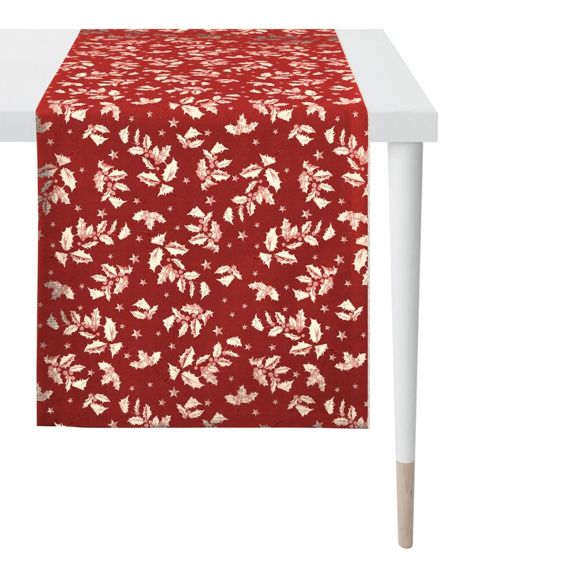 3625 runner red / gold - 48x140cm