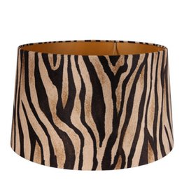 Lampshade 40 cm - Zebra Print - Brown - Fabric