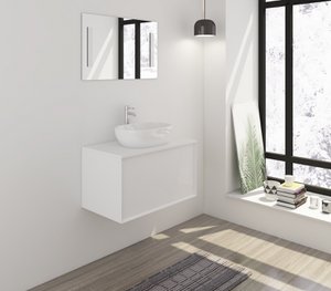 Badezimmer Set 80 cm, 2 tlg.