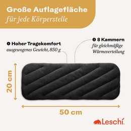 Bio-Körnerkissen, mikrowellengeeignet, Wärmekissen für Bauch & Rücken, Rechteck