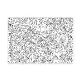 Coloring tablecloth motif Dino