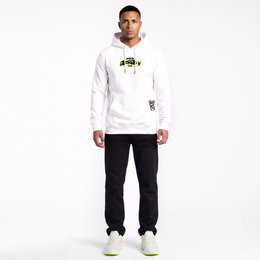 Weißer Kapuzenpullover mit Teddybär-Aufdruck