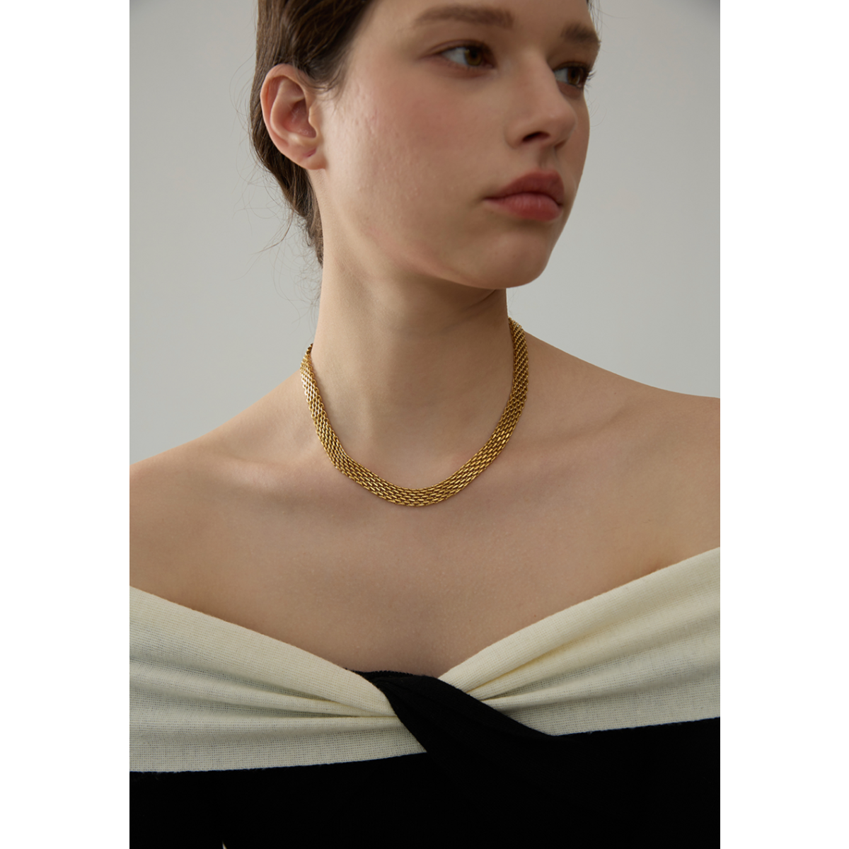 Andreas - Mesh Chain Necklace Gold