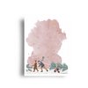 postcard - series 'Christmas' - 'how to get that tree home' - walking