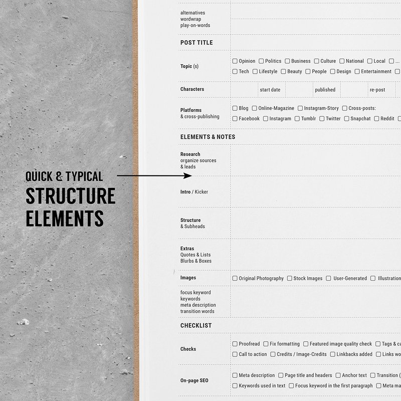 Blogger-Briefpapier-Notizbuch