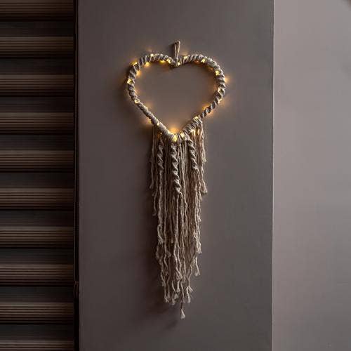 Amor Amor Coeur illuminé fait à la main