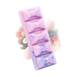 Pink purple gradient wax melts cotton candy scent decorative cube shaped fragrance blocks