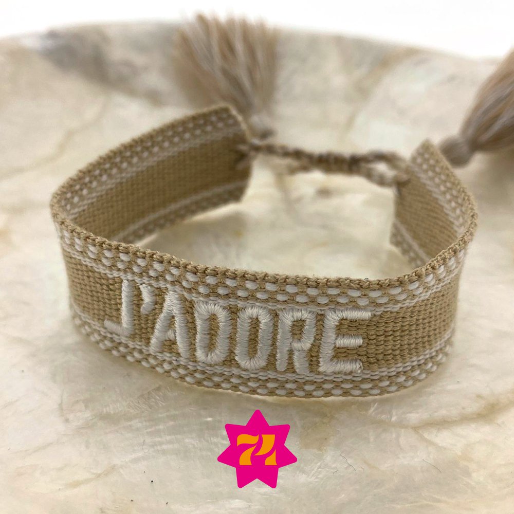 Pulsera tejida J'adore arena