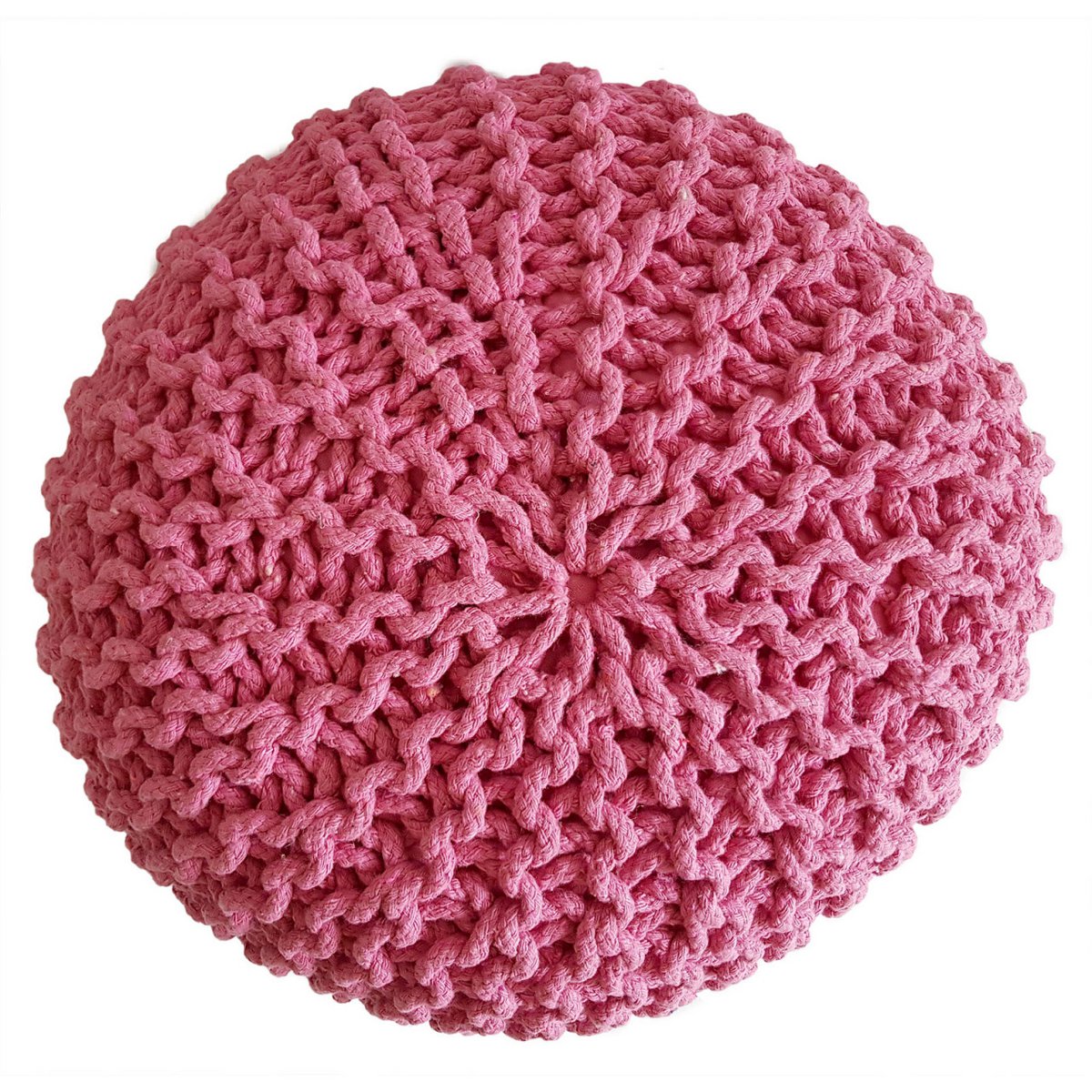 Brei -ontlasting pouf Ø 45 H 30 cm cm stoel pouf breien vloer kussen