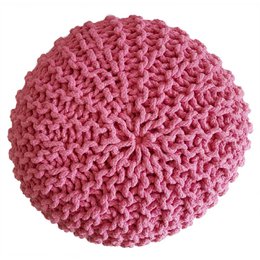 Knitted stool pouf Ø 45 H 30 cm cm seat pouf knitted floor cushion