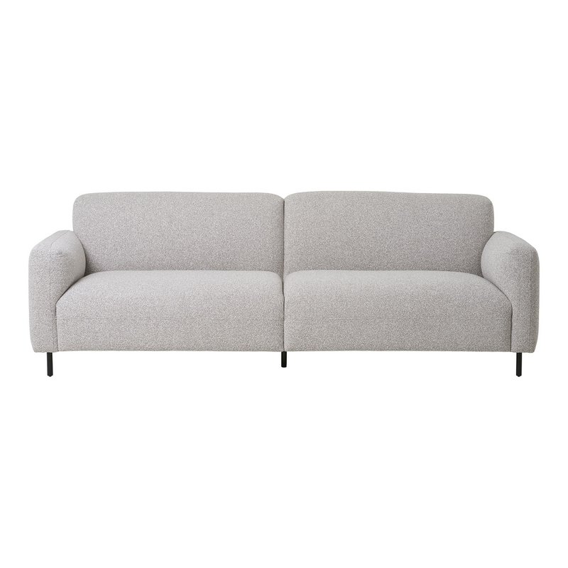 Salvador 3-Sitzer-Sofa – Polyester, Schaumstoff, Sperrholz, Hellgrau – 228 x 93 x 80 cm