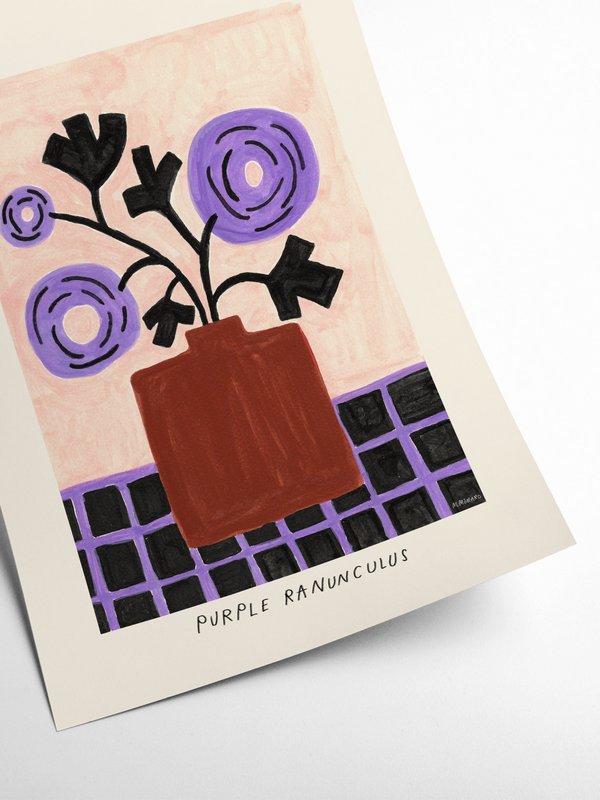 Madelen - Purple Ranuculus