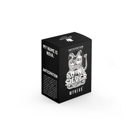 Lucky Cat Mini | Skinnende sølv