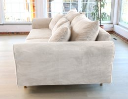 ASTRID 4-seater sofa/sofa bed Corduroy Cream removable & washable covers