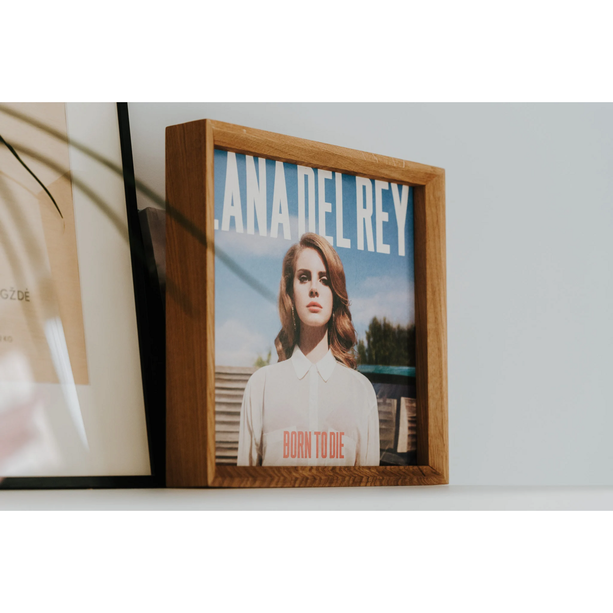 Oak Vinyl Album -Rahmen für Display, vielseitiges Musikdekor und Geschenk für Vinyl -Fans
