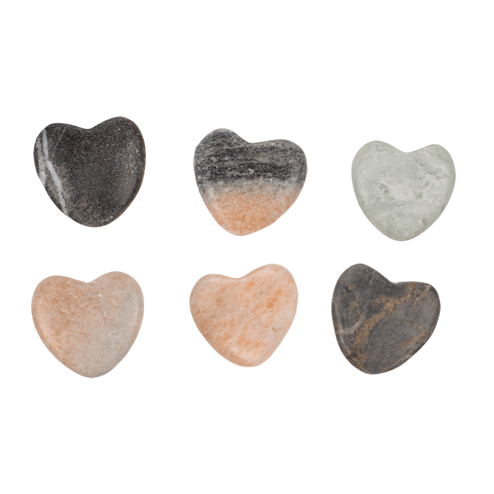 Natural Stone Heart, Worry Hearts,