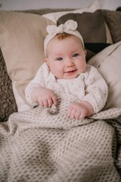 Wool crib blanket - Taupe