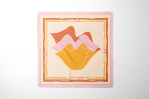 Zijden vierkante sjaal - MUSE 67*67 cm - Geel goud