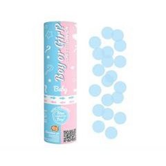 Genderreveal konfetti kanon mini - BLÅ