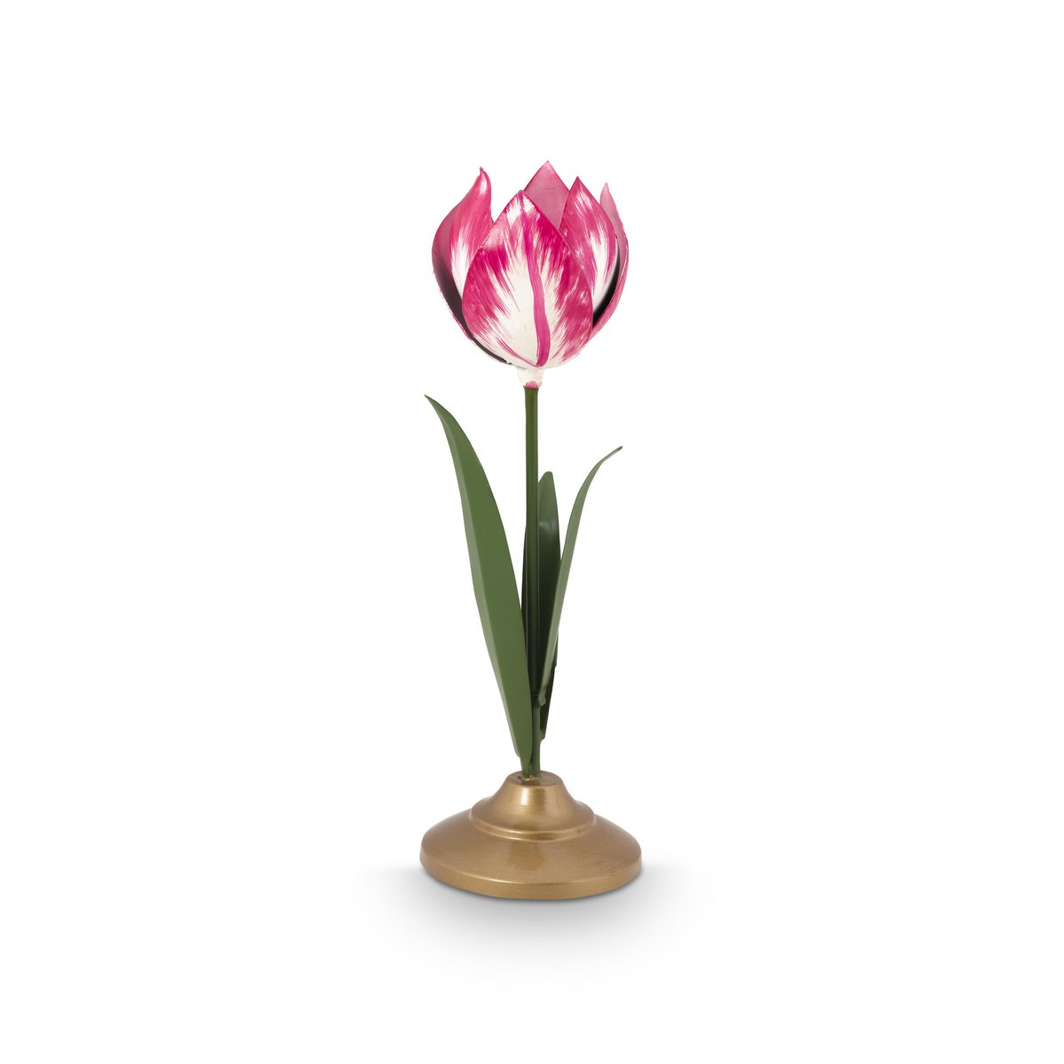 Candle Holder Metal Tulip Pink 26cm