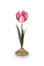 Candle Holder Metal Tulip Pink 26cm